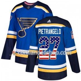 Adidas Maillot de Hockey St. Louis Blues Alex Pietrangelo 27 2017-2018 Bleu USA Flag Fashion Authentic - Homme
